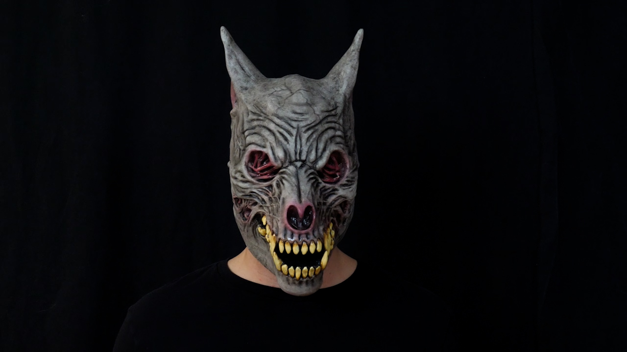 FUN6531 Adult Devil Dog Latex Mask